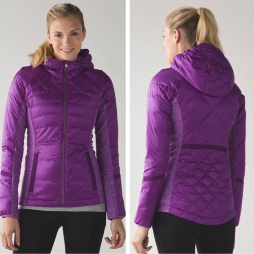 Lululemon Down For A Run Jacket Coat Insulated Puffer Tender Violet 6 Small